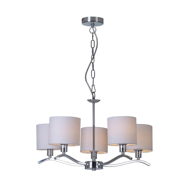 Marlow Home Co Mari 5 Light Shaded Chandelier Reviews Wayfair Co Uk